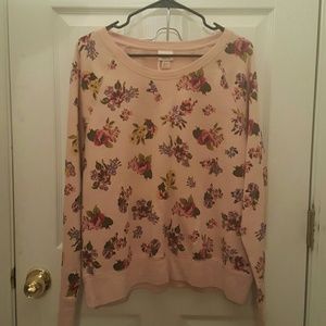 Pink Floral Sweater